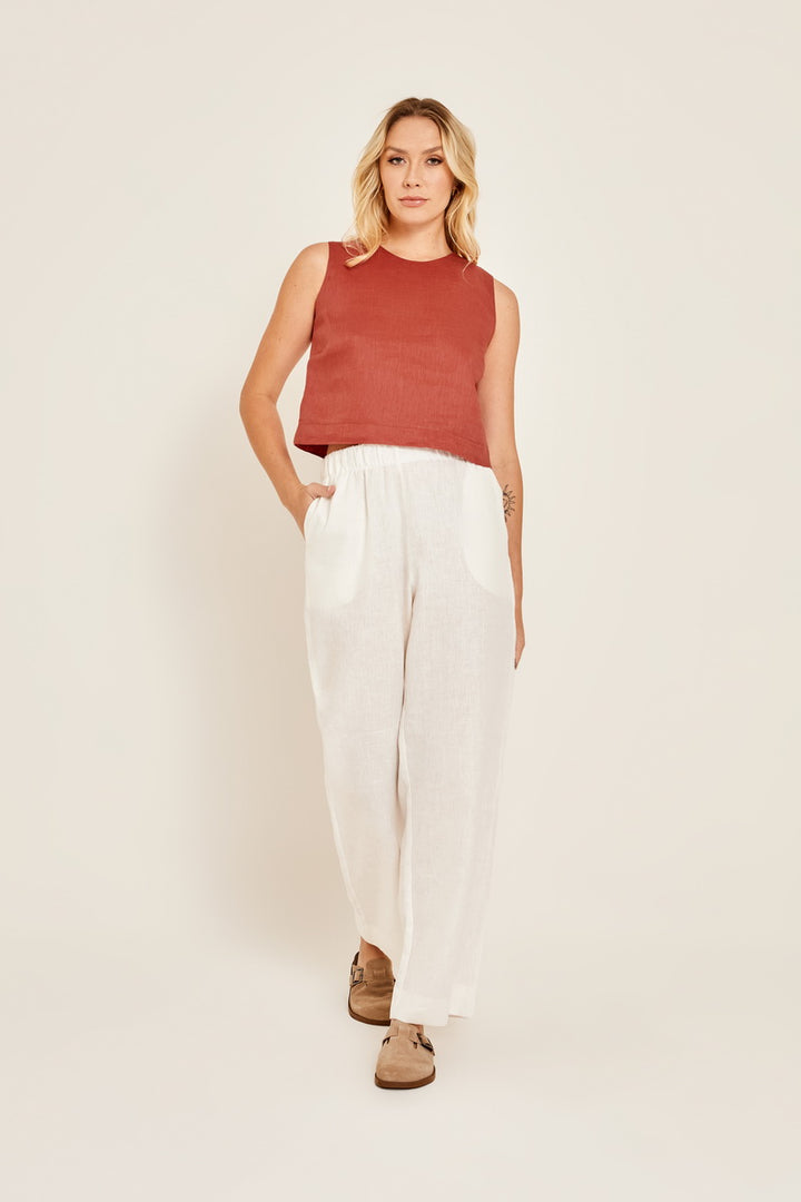 Calça de Linho Elástico Eunice