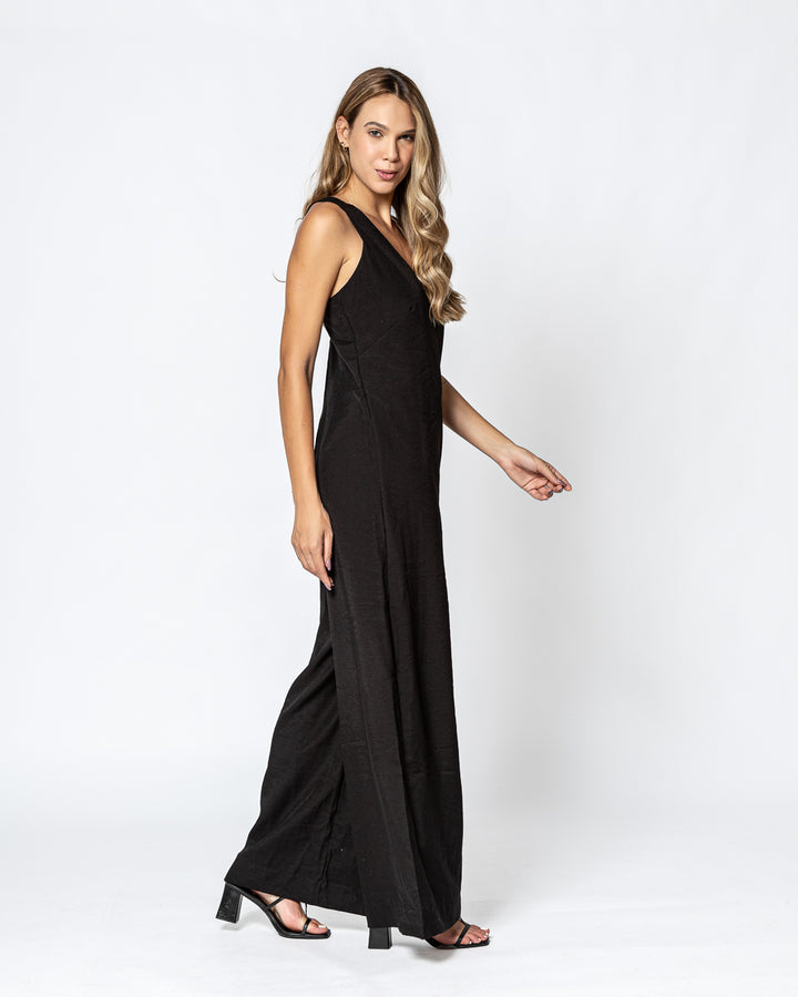 Macacão Longo Fluid com Bolso