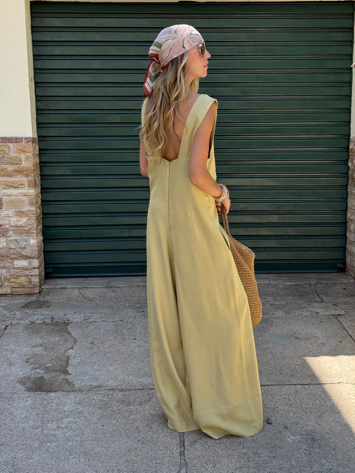 Macacão Longo Fluid com Bolso